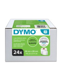 ETIQUETA DYMO LABELWRITER 89X36 PACK 24 ROLLOS