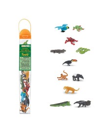 EXP. 12 TUBOS CON ANIMALES DE LA SELVA