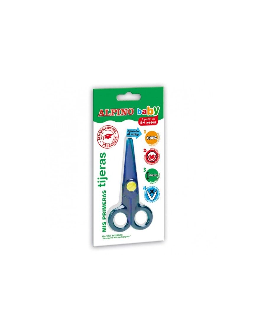 TIJERAS ALPINO BABY DE PLASTICO DE 12 CM.