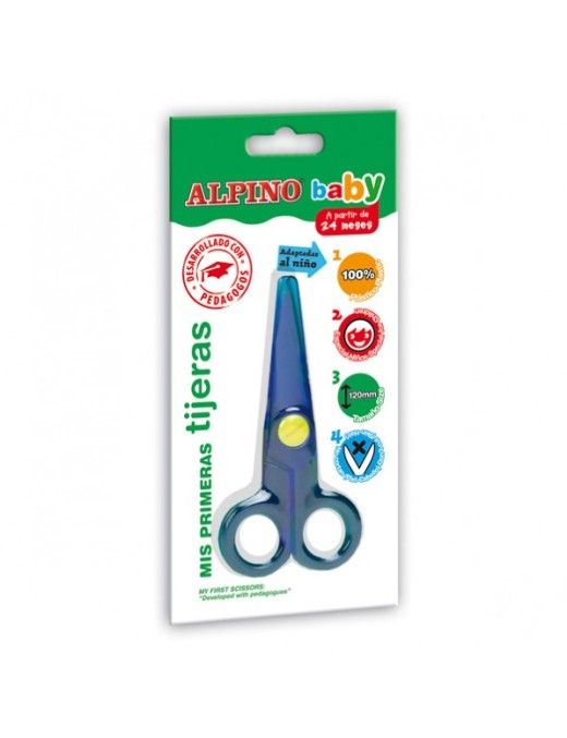 TIJERAS ALPINO BABY DE PLASTICO DE 12 CM.
