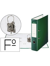 ARCHIVADOR ESSELTE TAMAÑO FOLIO VERDE PVC 75 MM.