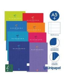 LIBRETA GRAPA GUERRERO A5 48H 90 TAPA BLAN PT 2.5