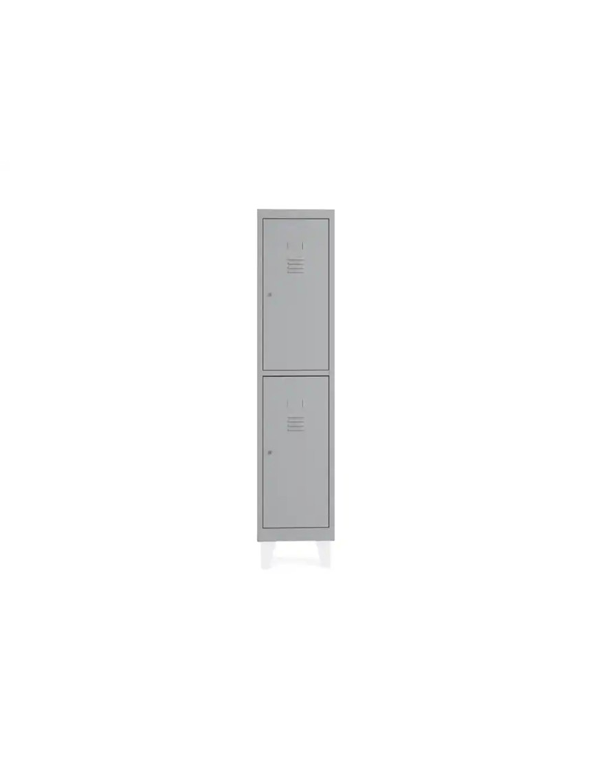 TAQUILLA DOS PUERTAS METALICA GRIS 330x500x1800 mm