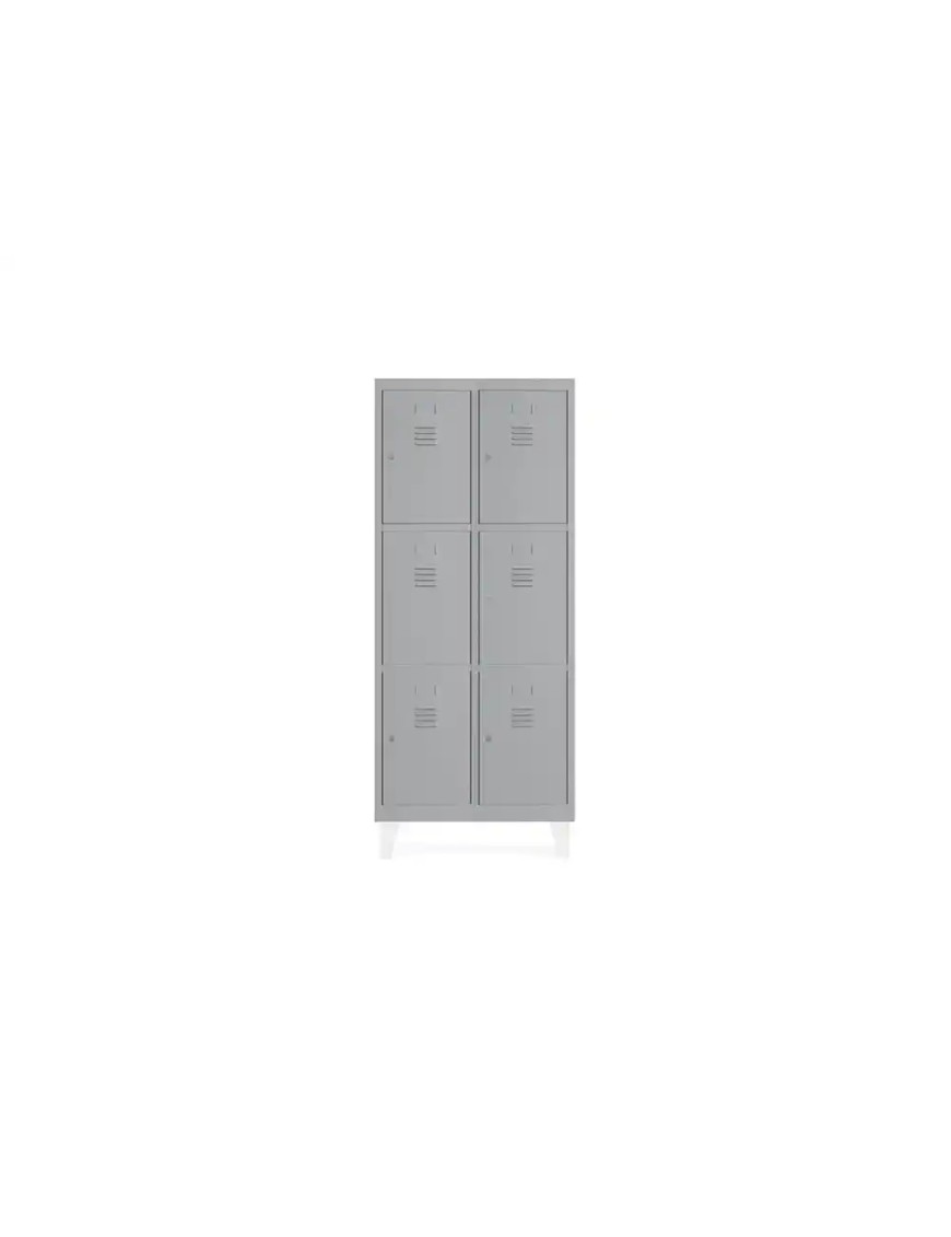 TAQUILLA METALICA GRIS 2 MODULOS 3 PUERTAS 620x500