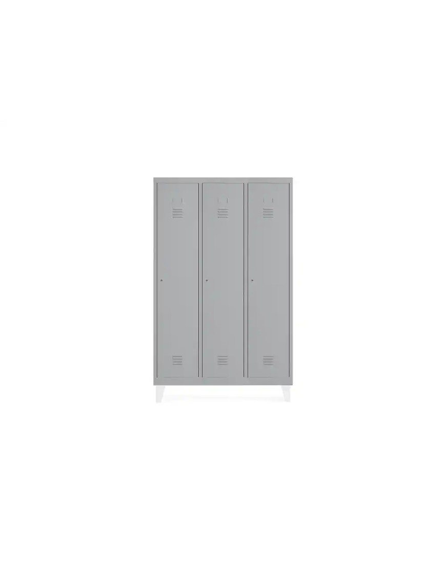TAQUILLA METALICA GRIS 3 MODULOS 3 PUERTAS 910x500