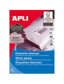 APLI 10563 CAJA 6000 ETIQUETAS BLANCAS DE 105X48
