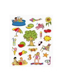 BOLSA 12 HOJAS GOMETS TEMATICOS VERANO APLI 11623