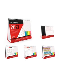 CALENDARIO 2027 SOBREMESA C/ NOTAS Y BANDERITAS