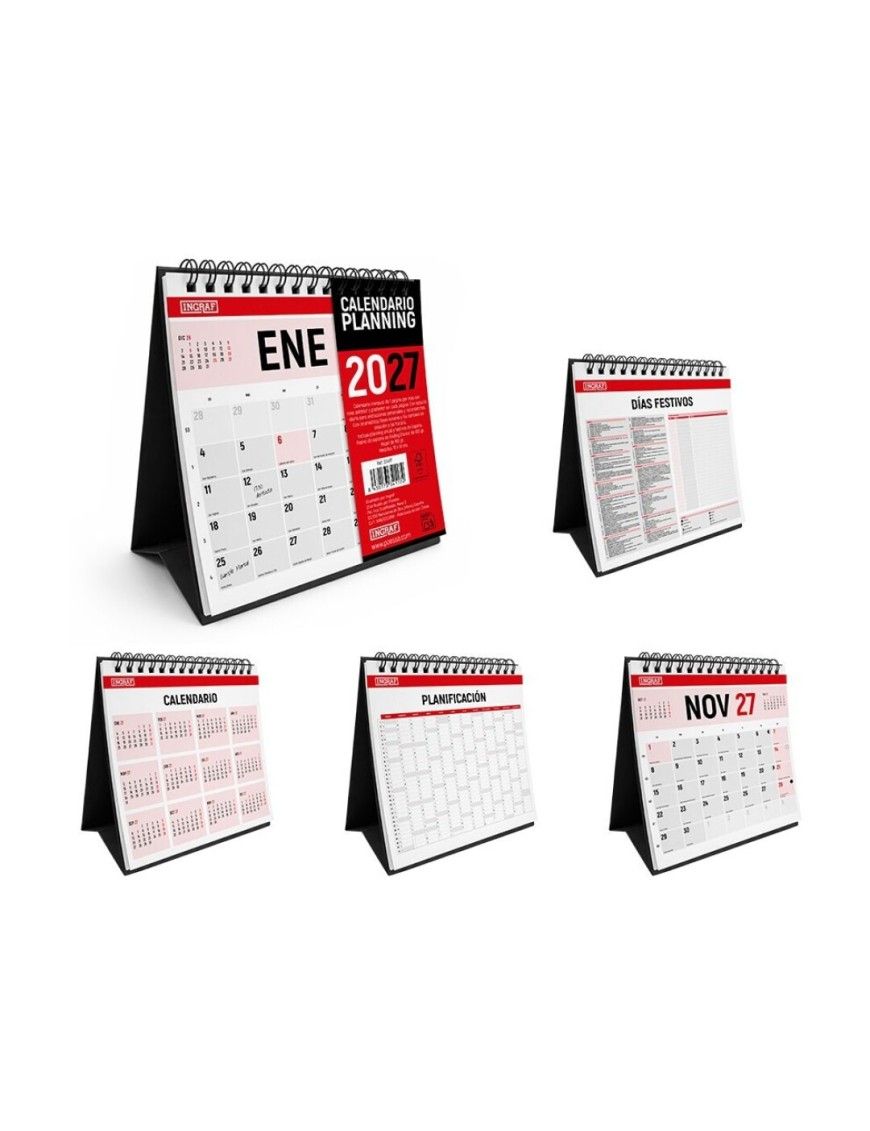 CALENDARIO 2027 SOBREMESA PARA ESCRIBIR 15X15