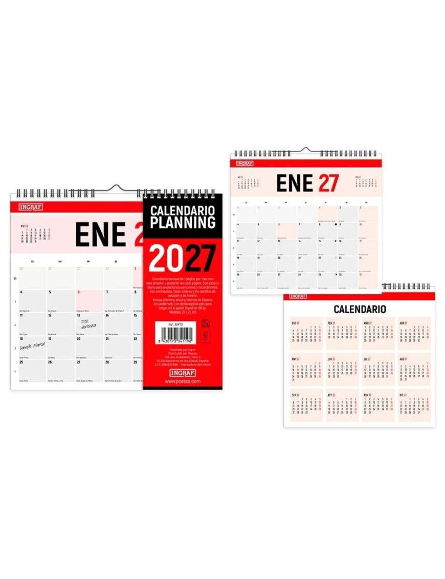 CALENDARIO 2027 HORIZONTAL 27X25