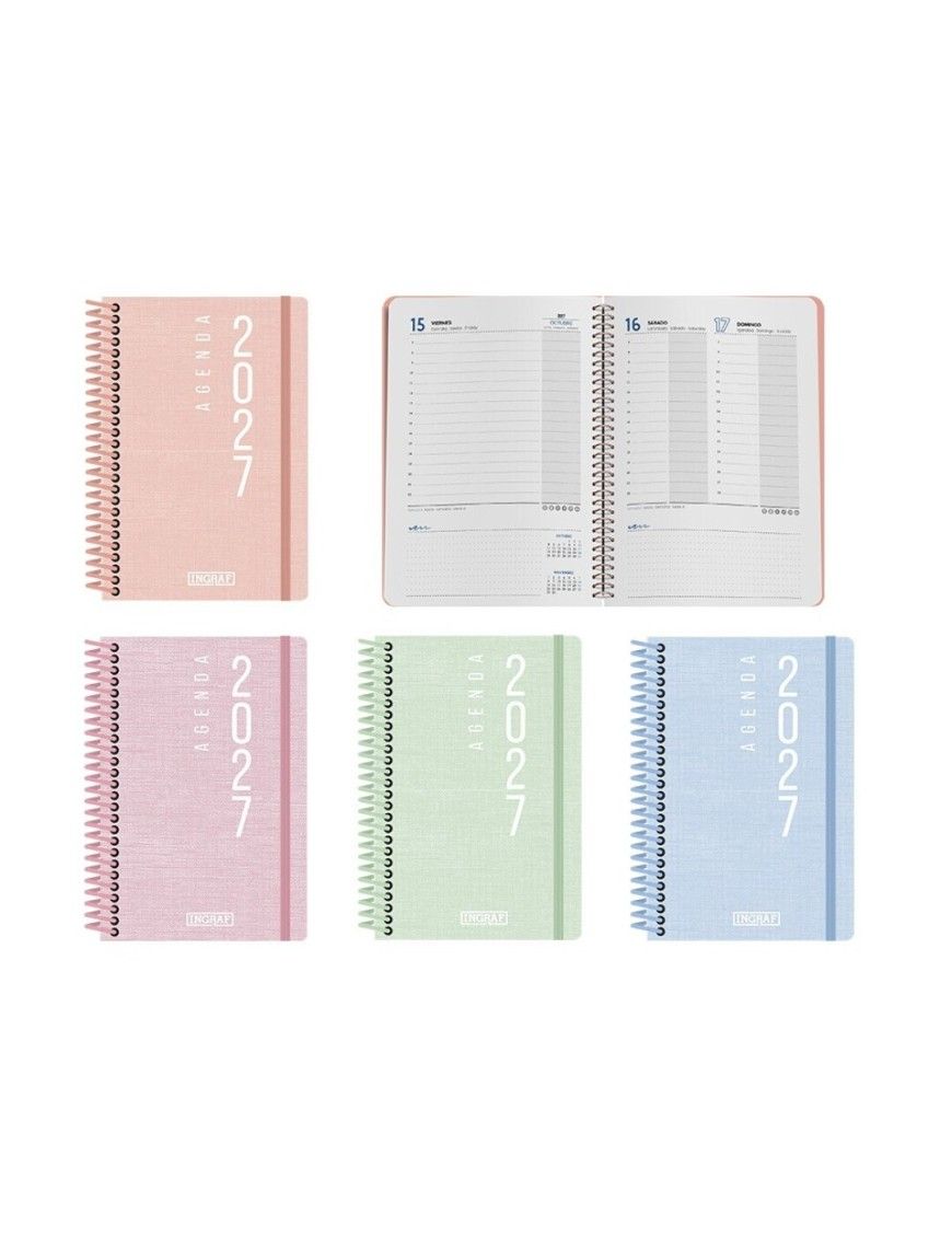 AGENDA ROMA D/P 15X21 TAPA P.P.,ESPIRAL 2027