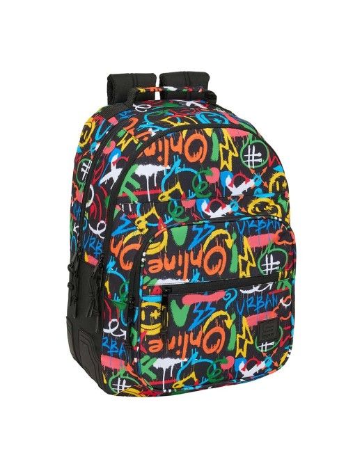MOCHILA DOBLE ADAPT. CARRO GRAFFITI COLORS