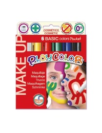 PLAYCOLOR TEMPERA SOLIDA MAKE UP BASIC 6 UNIDAD.
