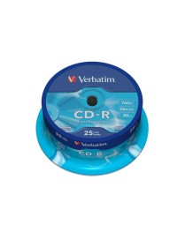 VERBATIM CD-R BOBINA 25 UND. DE 700 MB. 43432
