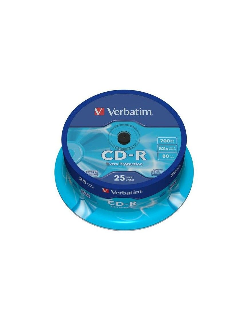 VERBATIM CD-R BOBINA 25 UND. DE 700 MB. 43432