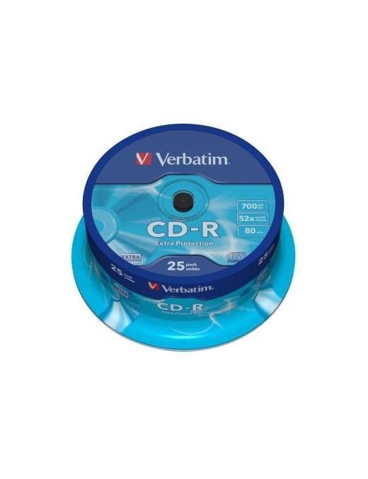VERBATIM CD-R BOBINA 25 UND. DE 700 MB. 43432