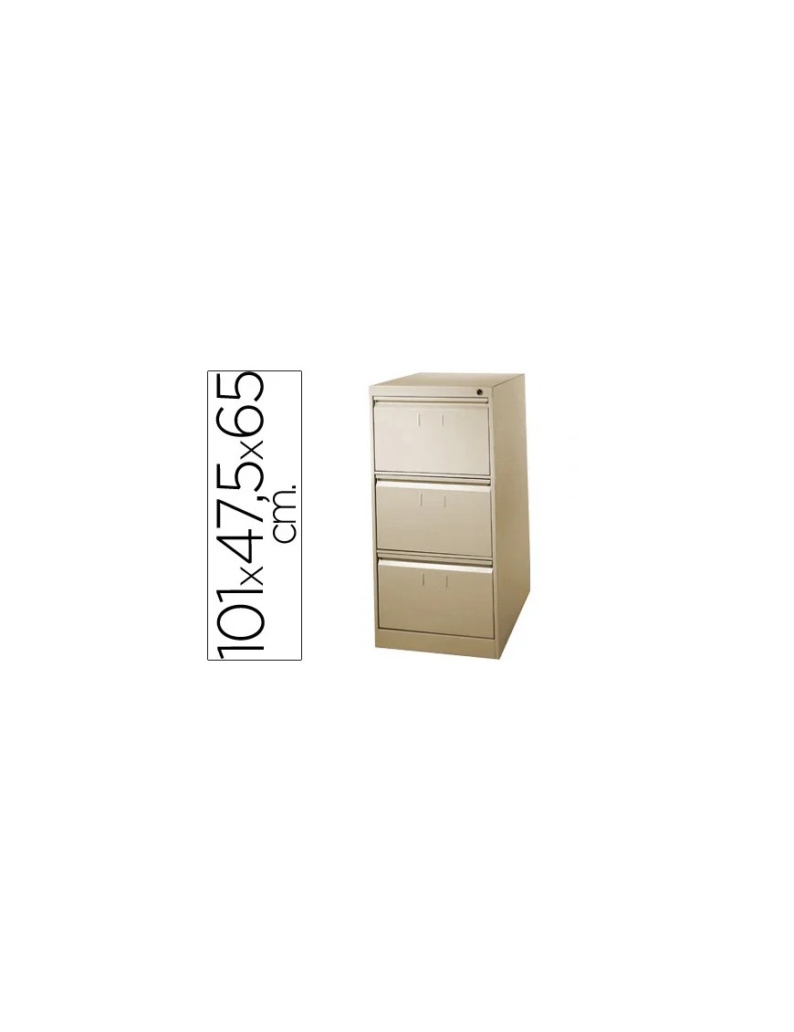 Fichero cajones de 3 cajones 101X65X47,5 beige