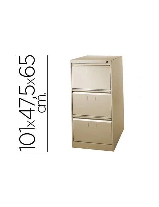 Fichero cajones de 3 cajones 101X65X47,5 beige