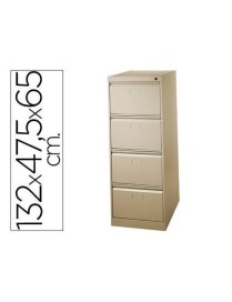 FICHERO 4 CAJONES CARPETAS COLOR BEIGE