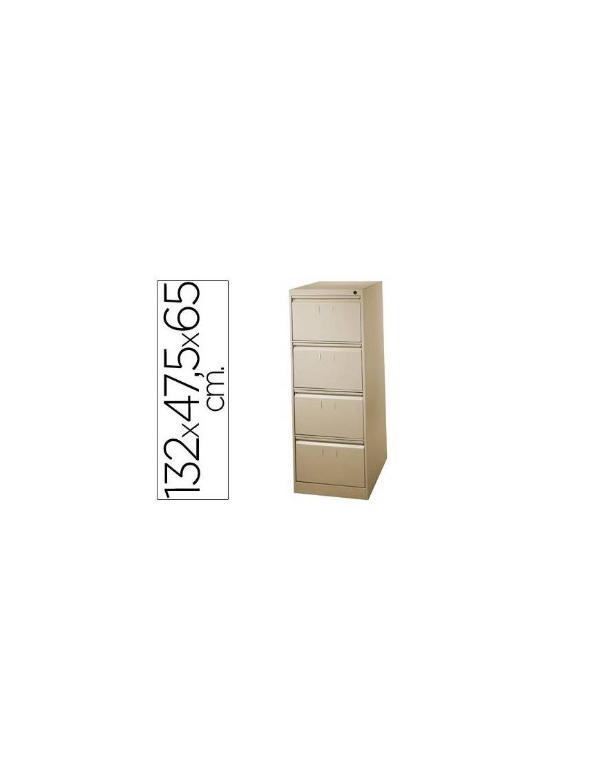 FICHERO 4 CAJONES CARPETAS COLOR BEIGE