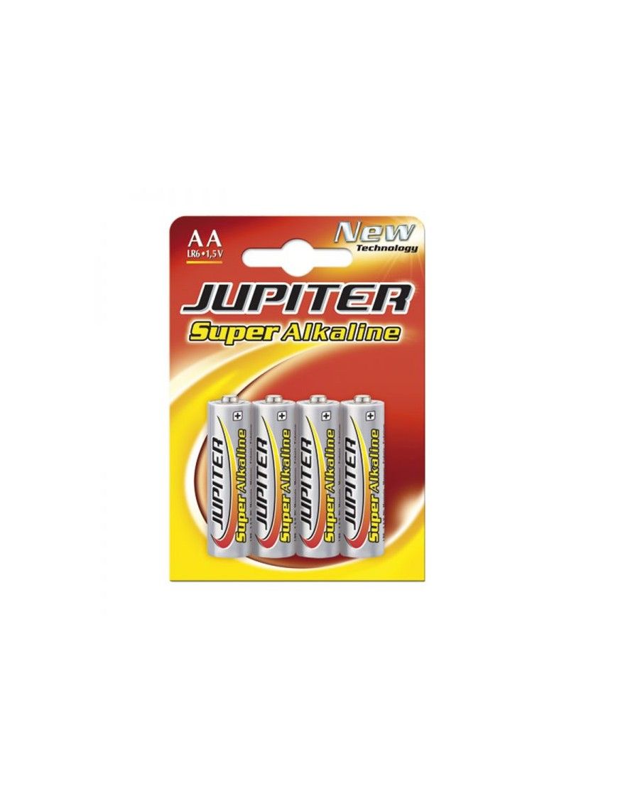 BLISTER DE 4 PILAS AA ALKALINE LR6 JUPITER