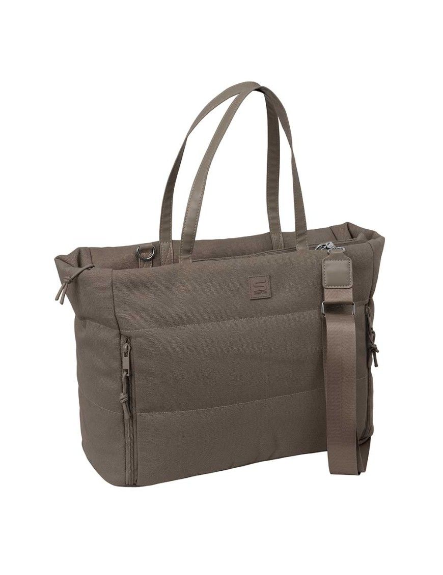 BOLSO CON BOLSILLO MARRON PARA PORTATIL 14.1 1"