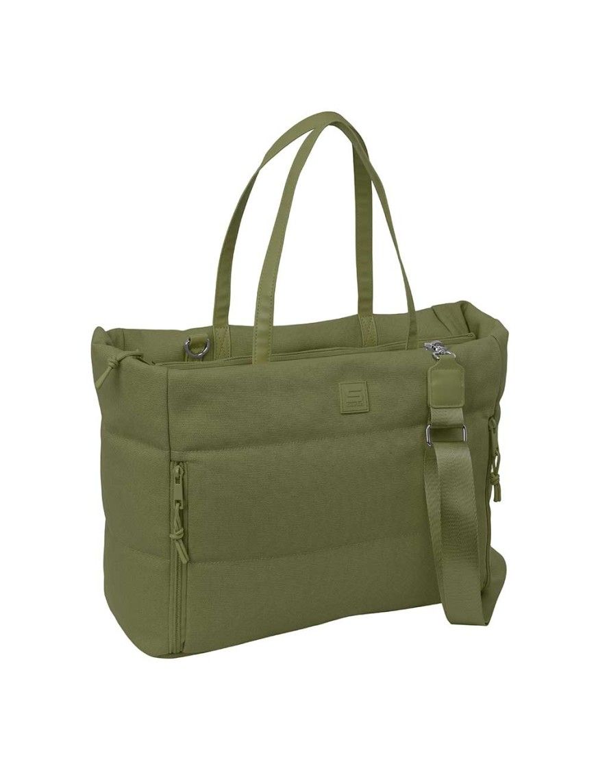 BOLSO CON BOLSILLO VERDE PRTATIL 14.1" 310X400X170