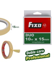 BLÍSTER CINTA DOBLE CARA 15 MM X 10 M FIXO