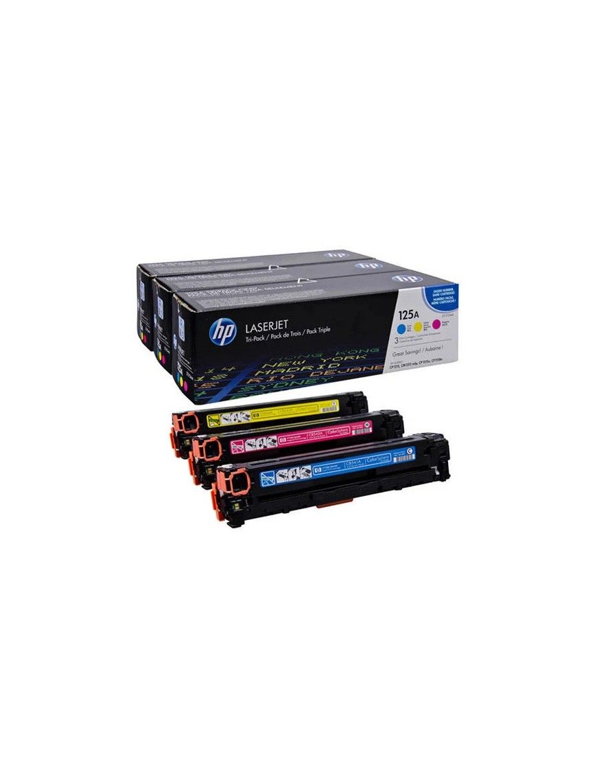 PACK 3 TONER COLOR HP 125 CF373AM