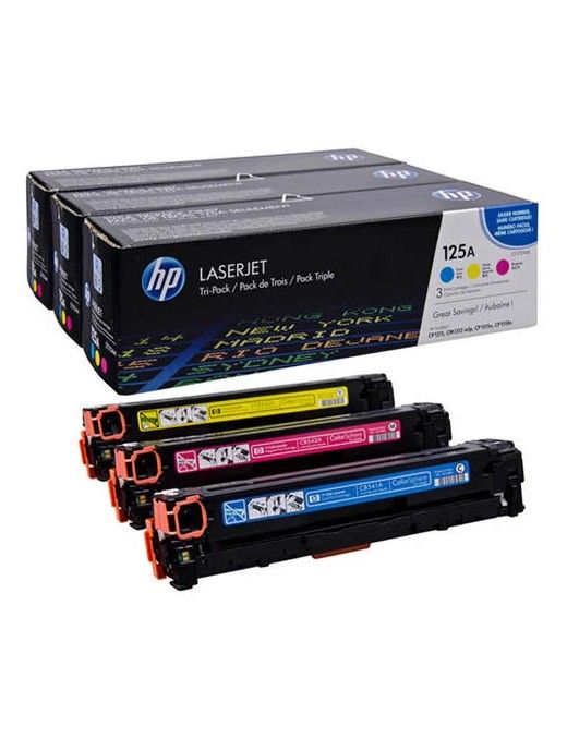 PACK 3 TONER COLOR HP 125 CF373AM