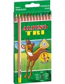 LAPICES COLOR TRIANGULARES ALPINO TRI 12UDS