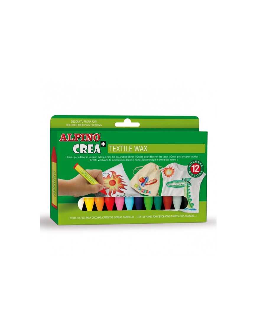 CAJA 12 CERAS CREA + TEXTILE WAX ALPINO