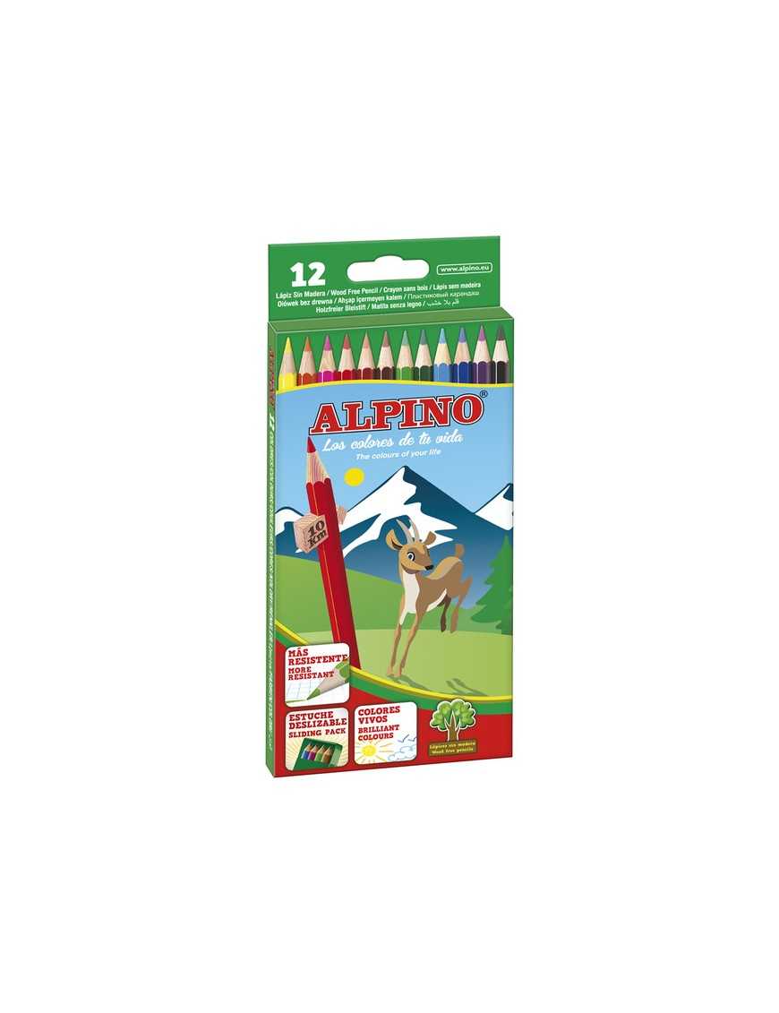 PINTURAS ALPINO CORTO DE 12 COLORES.