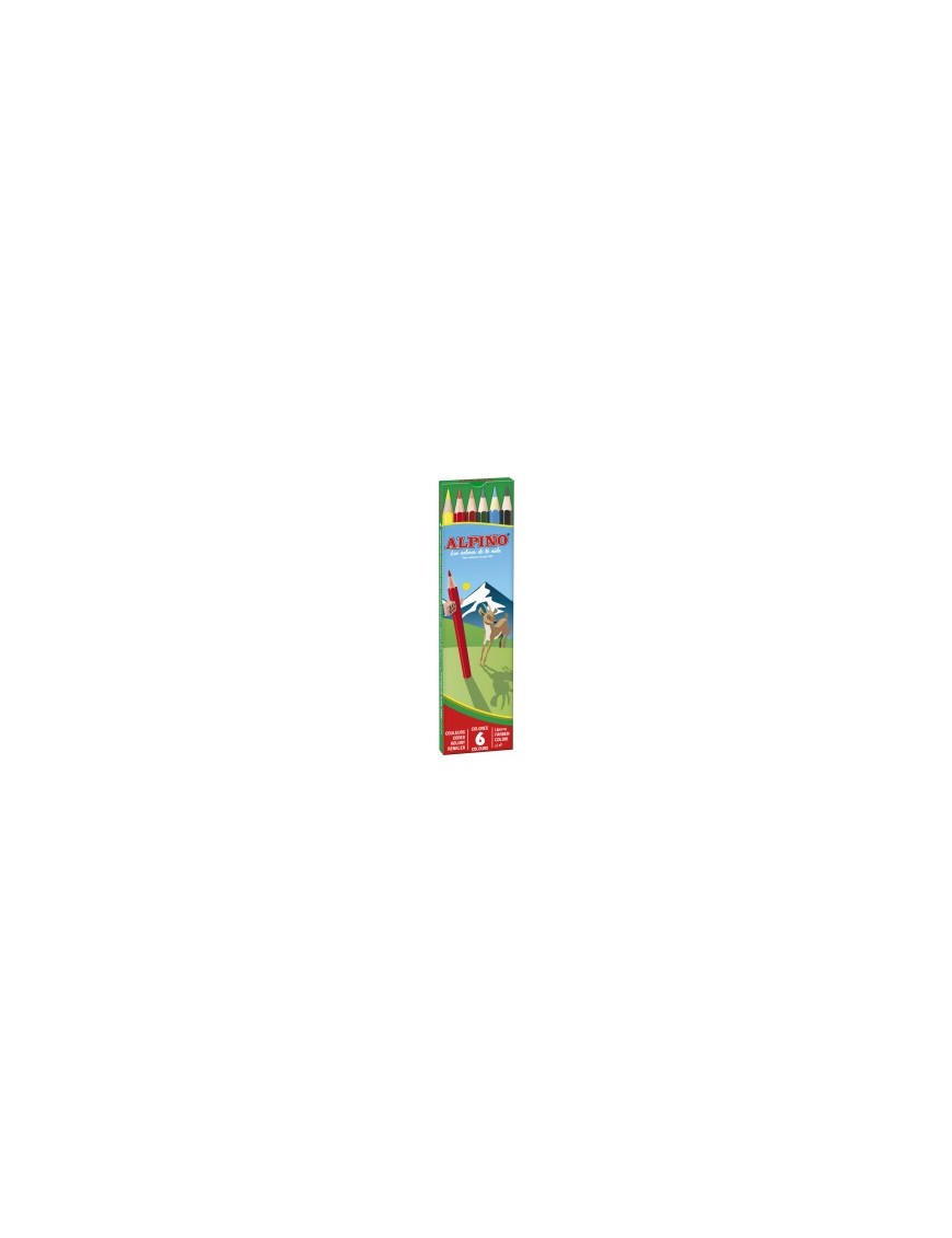 PINTURA ALPINO DOBLE PUNTA 12 COLORES 6 LAPICES