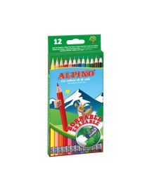 CAJA DE 12 LAPICES DE COLOR ALPINO BORRABLES