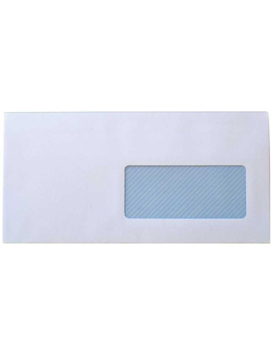 PAQUETE 25 SOBRES BLANCOS 110X220 VENTANA DERECHA