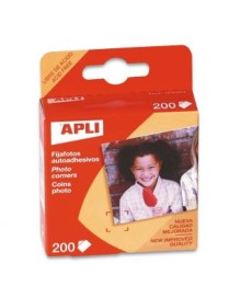 CAJA DE 200 FIJAFOTOS AUTOADHESIVOS APLI