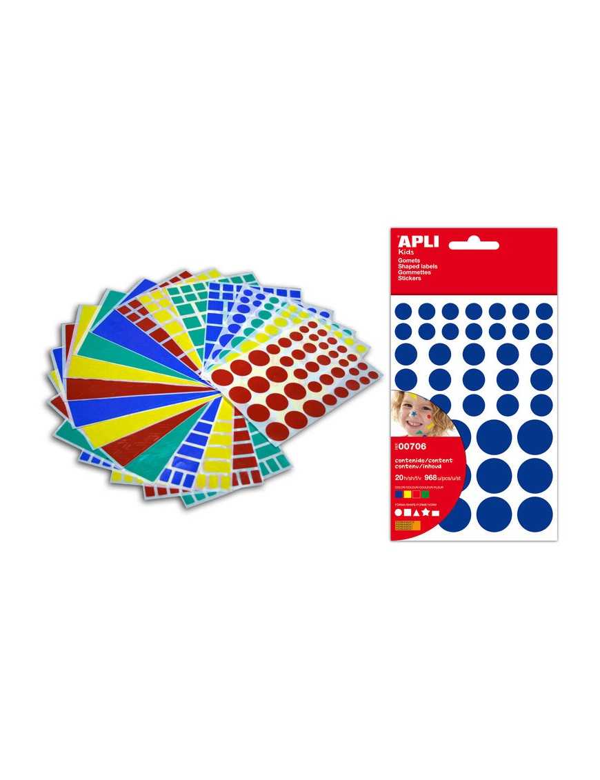 GOMETS FIGURAS Y COLORES SURTIDOS APLI. 727959