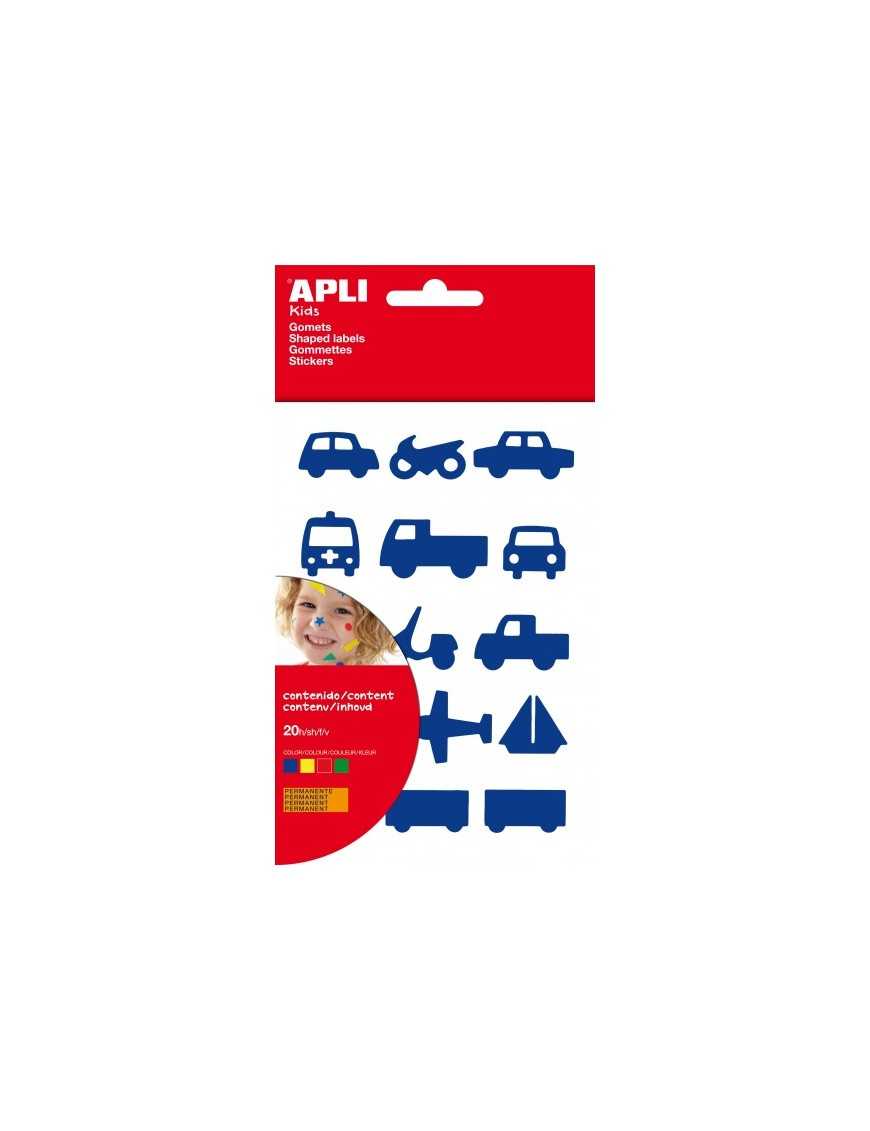 BOLSA 20 HOJAS GOMETS FIGURAS TRANSPORTES APLI