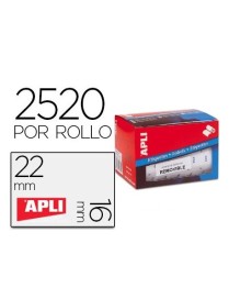 ROLLO 2520 ETIQUETAS 16X22 APLI PVP BLANCAS REMOV
