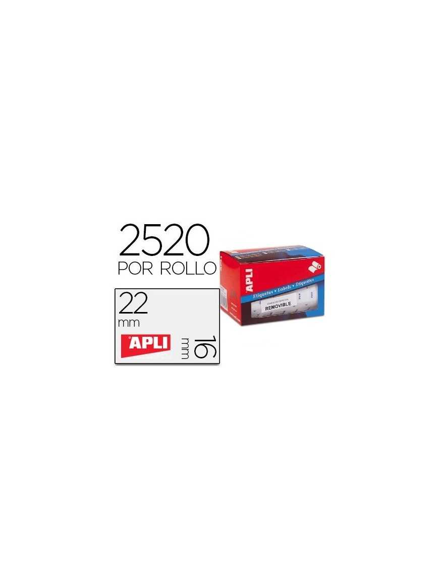 ROLLO 2520 ETIQUETAS 16X22 APLI PVP BLANCAS REMOV