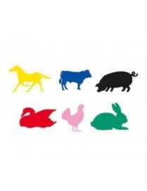 BOLSA 12 HOJAS GOMETS ANIMALES GRANJA APLI