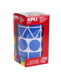 ROLLO GOMETS GIGANTES FORMAS GEOMETRICAS AZUL APLI