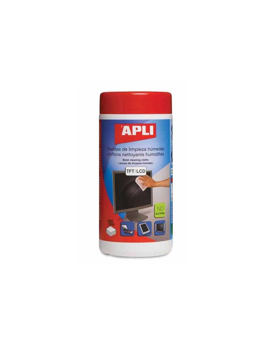 APLI BOTE DE TOALLITAS LIMPIADORAS MONITOR LCD