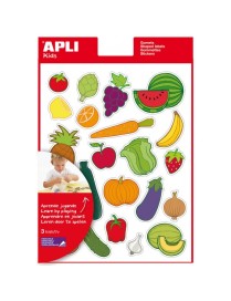 BOLSA 3 HOJAS GOMETS TEMATICOS FRUTA-VERDURA APLI