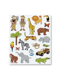 BOLSA 12 HOJAS GOMETS TEMATICOS LA SELVA APLI