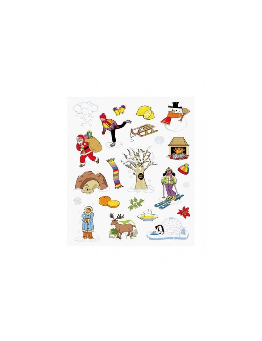 BOLSA 12 HOJAS GOMETS TEMATICO INVIERNO APLI 11625