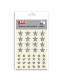 APLI 11806 BOLSA PEGATINA ESTRELLA PLATA