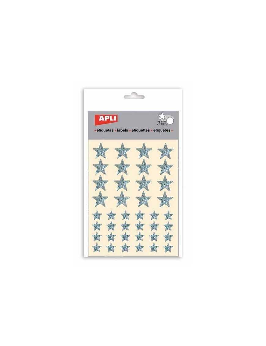 APLI 11806 BOLSA PEGATINA ESTRELLA PLATA