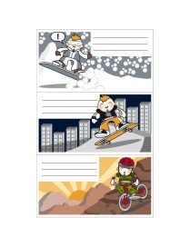 PEGATINAS ESCOLARES APLI 11855 SPORTY KID SNOW